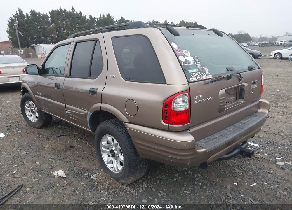 2002 ISUZU RODEO LS 3.2L V6/LSE 3.2L V6/S 3.2L V6 VIN: 4S2CK58W724323863