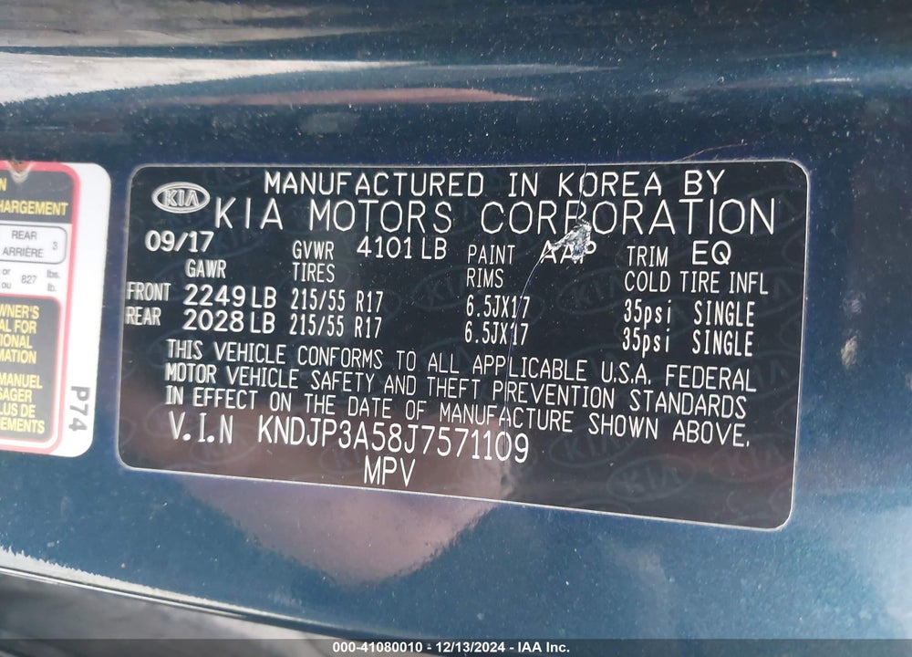 2018 KIA SOUL VIN: KNDJP3A58J7571109