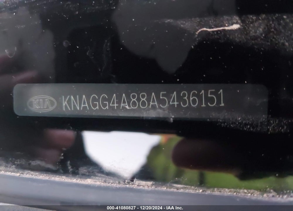 2010 KIA OPTIMA LX VIN: KNAGG4A88A5436151