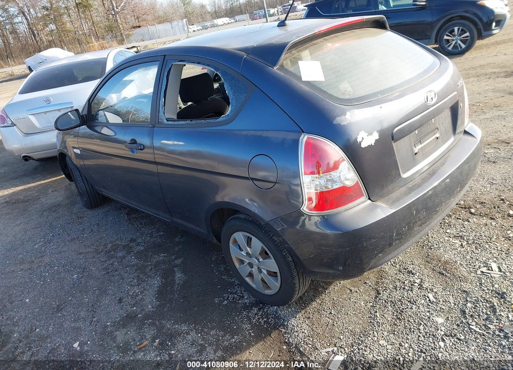 2007 HYUNDAI ACCENT GS VIN: KMHCM36C27U019328