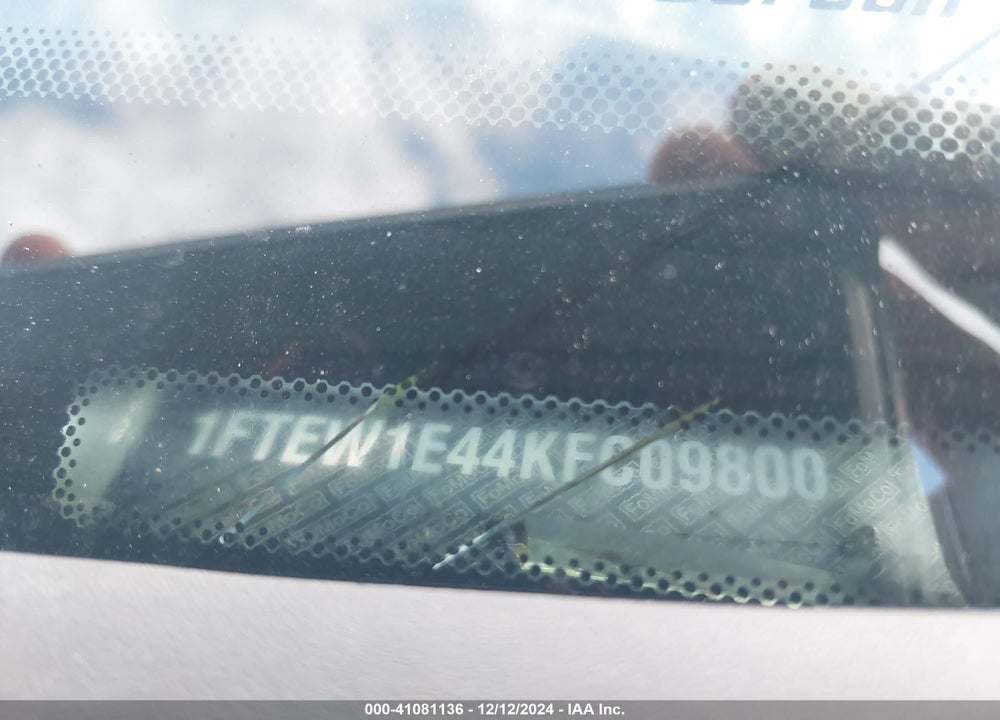 2019 FORD F150 VIN: 1FTEW1E44KFC09800
