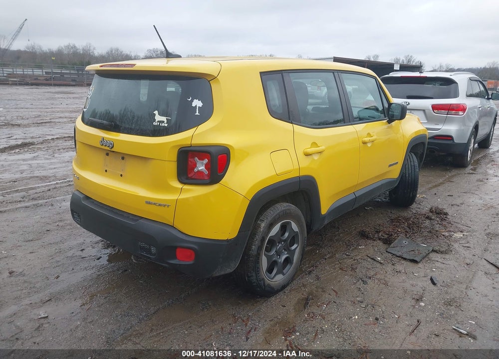 2016 JEEP RENEGADE SPORT VIN: ZACCJBAT9GPC87115
