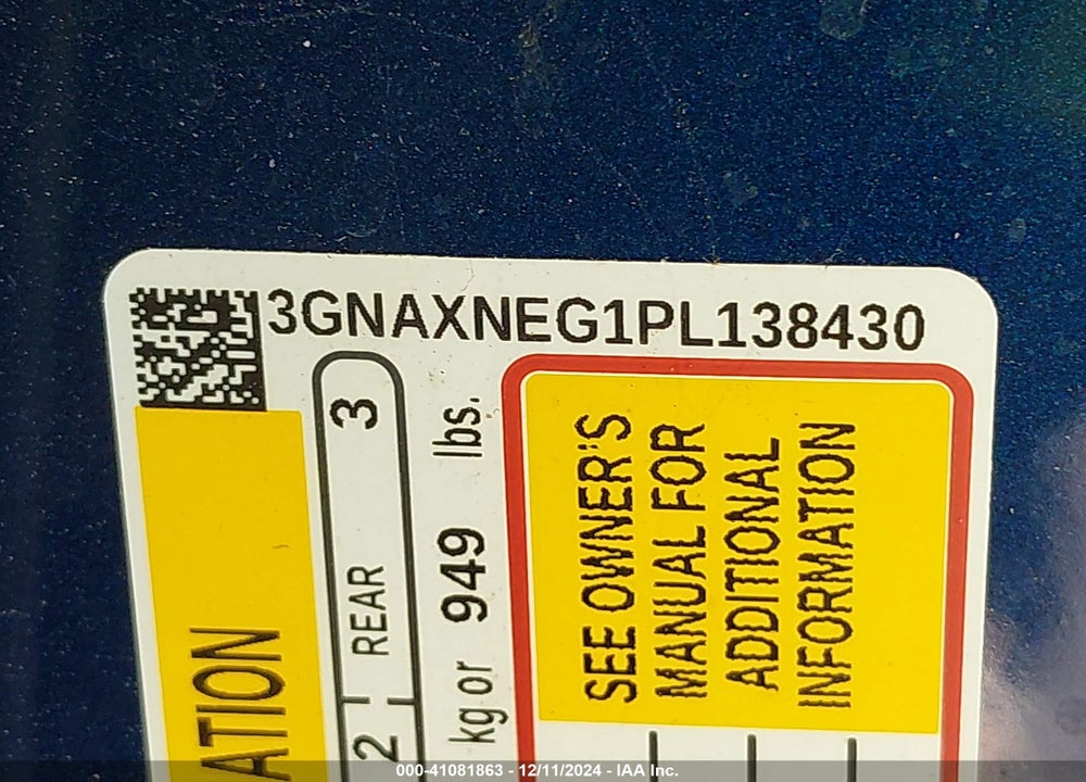 2023 CHEVROLET EQUINOX FWD PREMIER VIN: 3GNAXNEG1PL138430