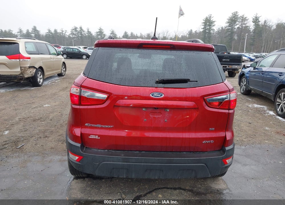 2018 FORD ECOSPORT SE VIN: MAJ6P1UL5JC245849