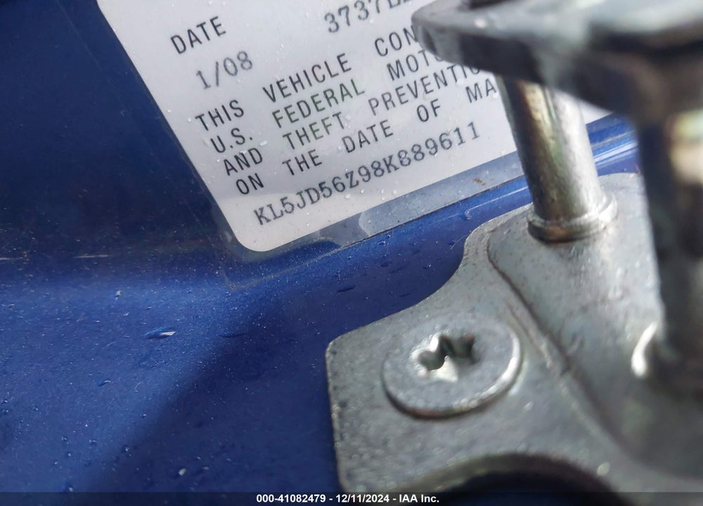 2008 SUZUKI FORENZA CONVENIENCE/POPULAR VIN: KL5JD56Z98K889611