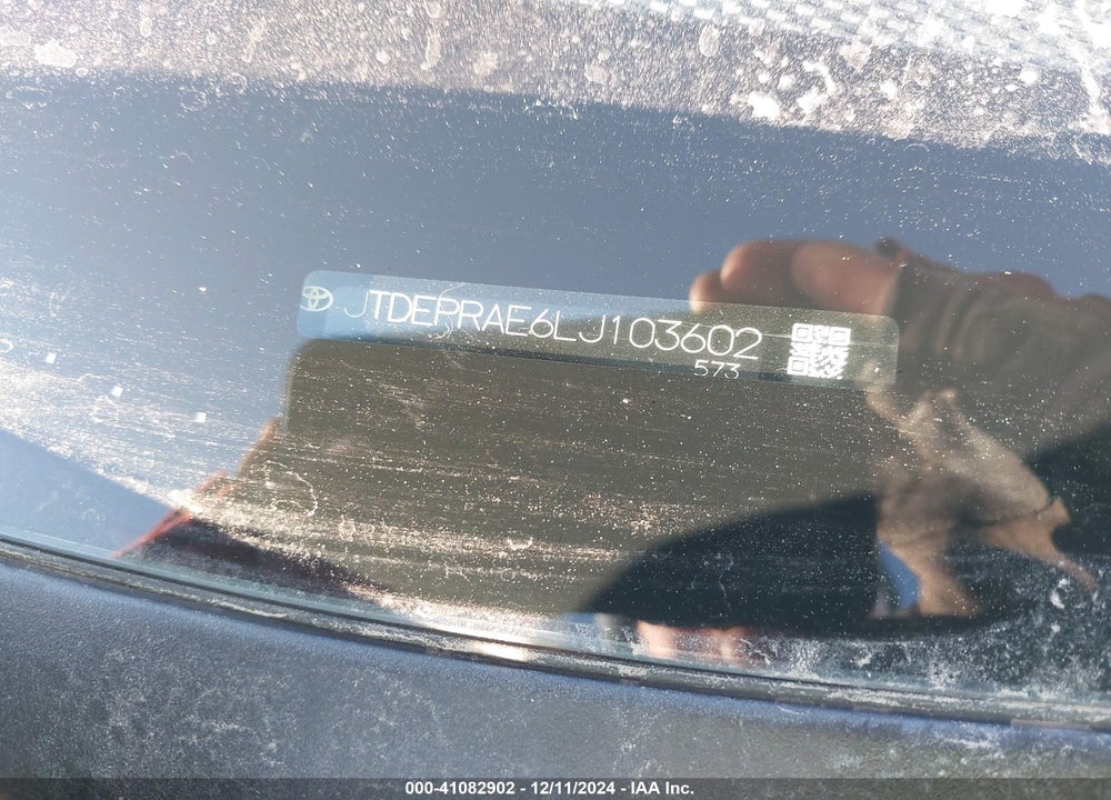 2020 TOYOTA COROLLA VIN: JTDEPRAE6LJ103602