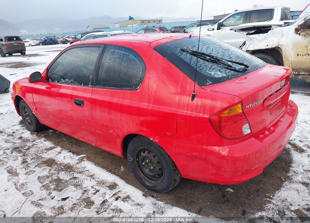 2004 HYUNDAI ACCENT GL/GT VIN: KMHCG35C74U296156