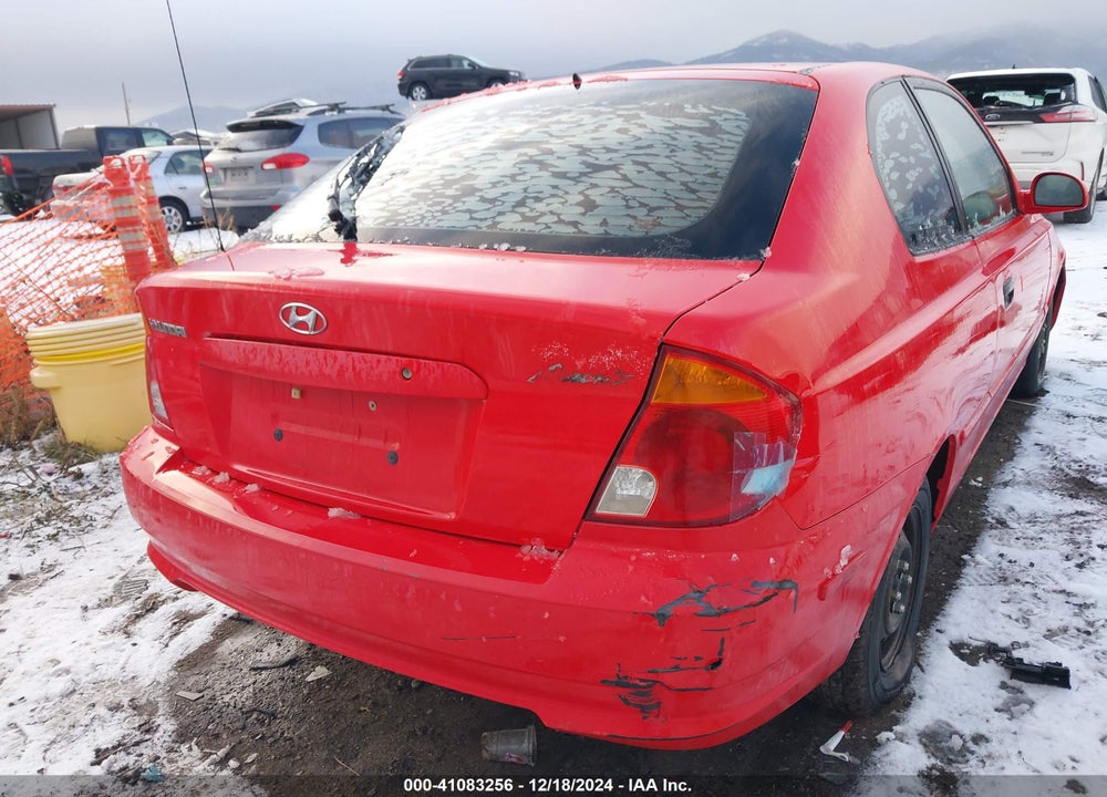 2004 HYUNDAI ACCENT GL/GT VIN: KMHCG35C74U296156