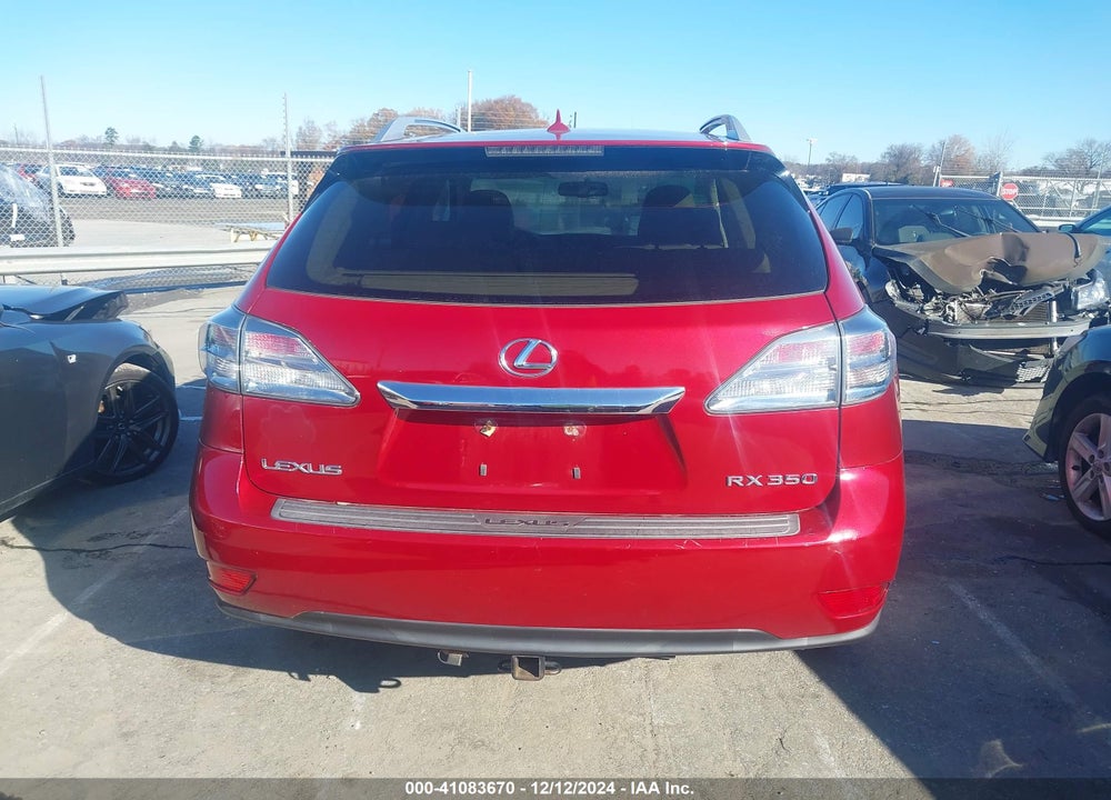 2010 LEXUS RX 350 VIN: 2T2BK1BA5AC054329