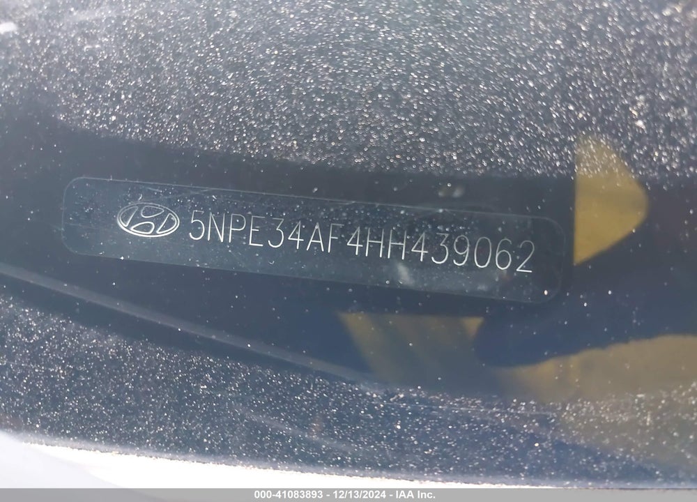 2017 HYUNDAI SONATA LIMITED VIN: 5NPE34AF4HH439062