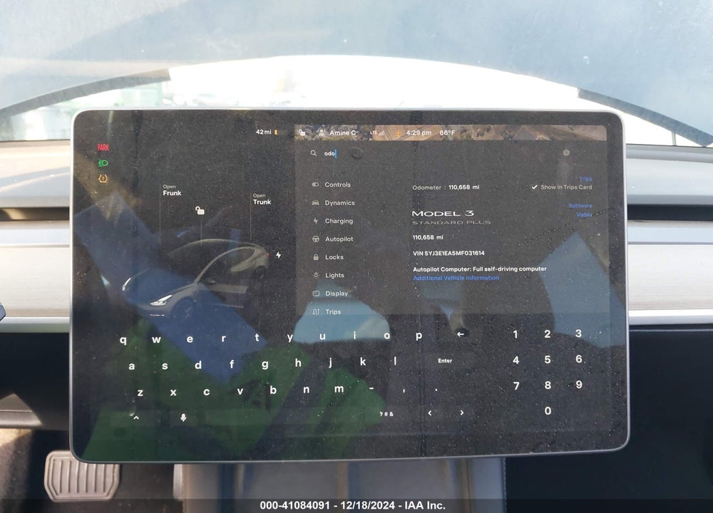 2021 TESLA MODEL 3 VIN: 5YJ3E1EA5MF031614