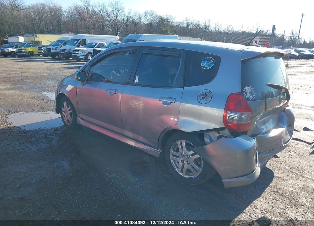 2007 HONDA FIT VIN: JHMGD38677S042188