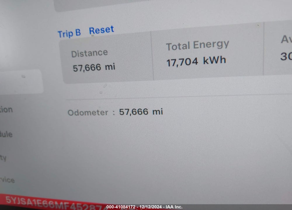 2021 TESLA MODEL S VIN: 5YJSA1E66MF452874