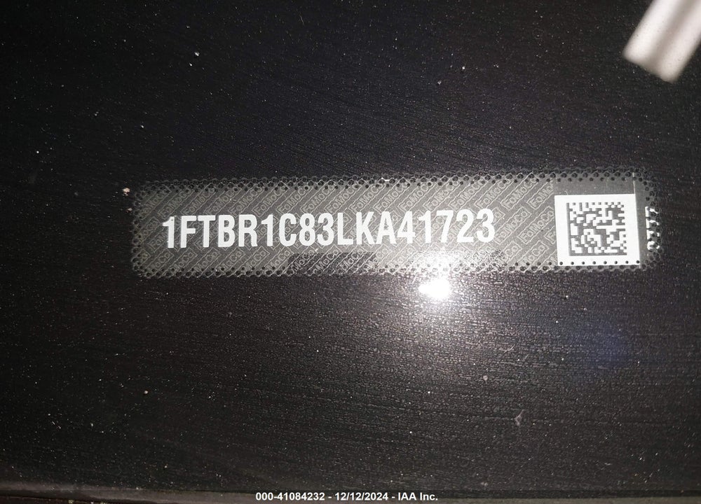 2020 FORD TRANSIT-250 CARGO VAN VIN: 1FTBR1C83LKA41723