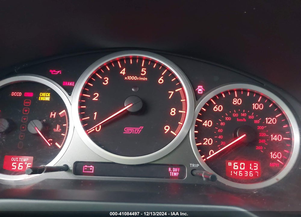 2004 SUBARU IMPREZA WRX STI VIN: JF1GD70634L519487