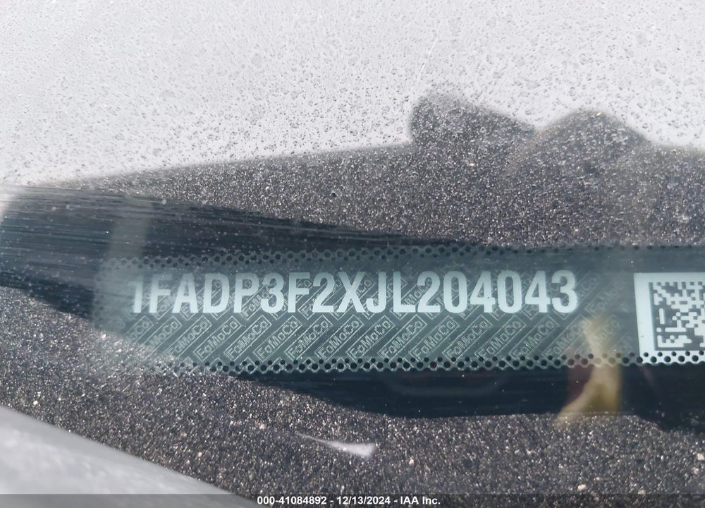 2018 FORD FOCUS SE VIN: 1FADP3F2XJL204043