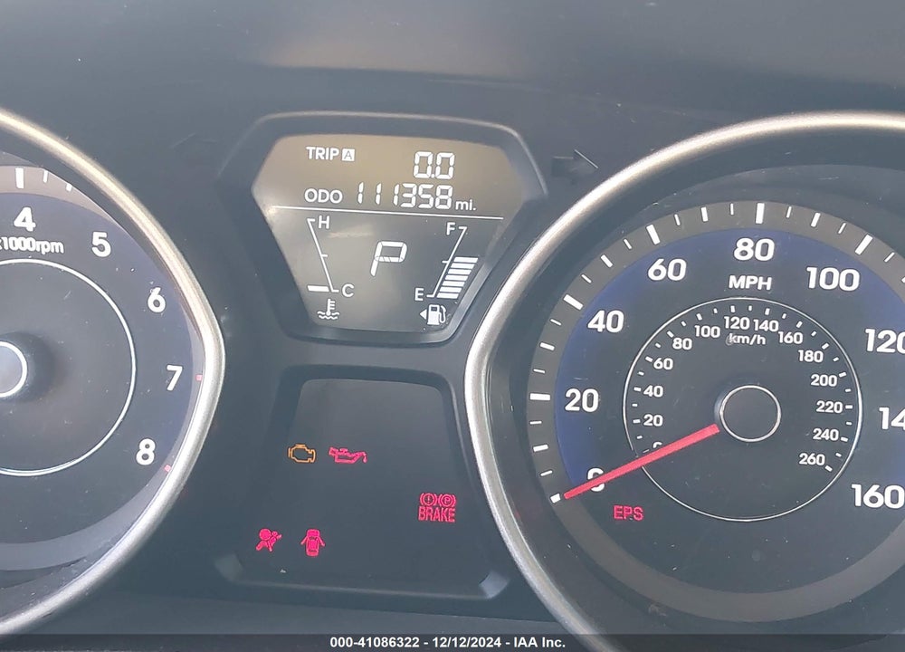 2012 HYUNDAI ELANTRA GLS VIN: 5NPDH4AE6CH080553