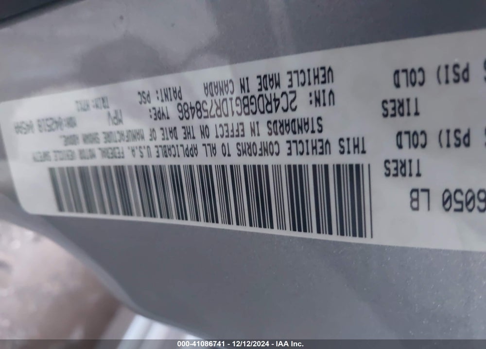 2013 DODGE GRAND CARAVAN SE VIN: 2C4RDGBG1DR758486