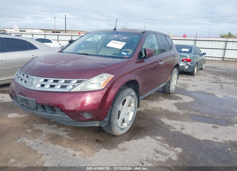 2005 NISSAN MURANO S VIN: JN8AZ08T75W314830