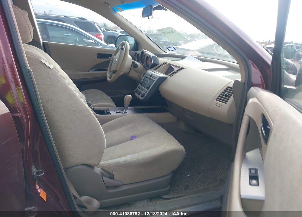 2005 NISSAN MURANO S VIN: JN8AZ08T75W314830