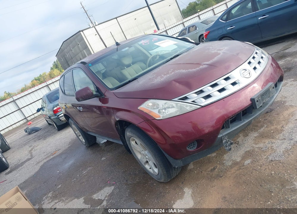 2005 NISSAN MURANO S VIN: JN8AZ08T75W314830