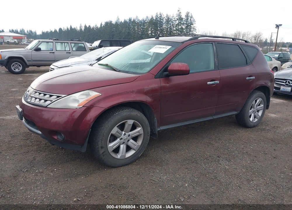 2007 NISSAN MURANO S VIN: JN8AZ08W97W659502