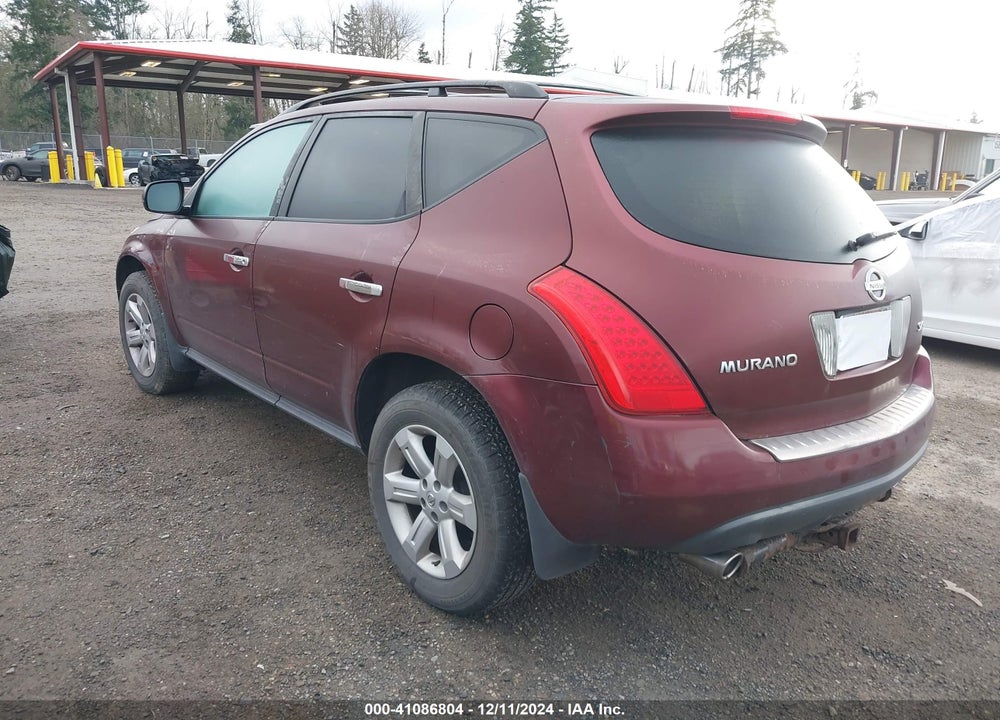 2007 NISSAN MURANO S VIN: JN8AZ08W97W659502