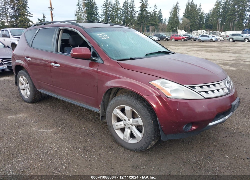 2007 NISSAN MURANO S VIN: JN8AZ08W97W659502