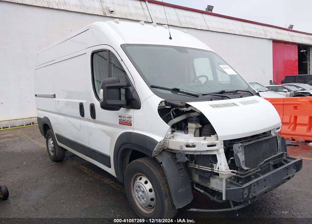 2019 RAM PROMASTER 2500 HIGH ROOF 136 WB VIN: 3C6TRVCG8KE525754