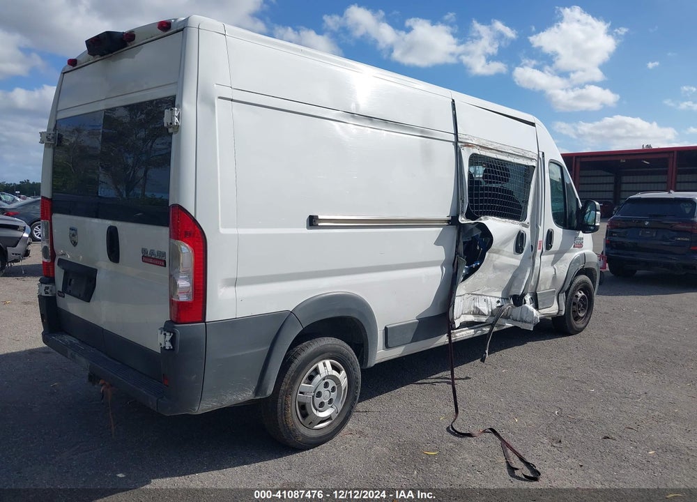 2018 RAM PROMASTER 2500 HIGH ROOF 159 WB VIN: 3C6TRVDGXJE120167