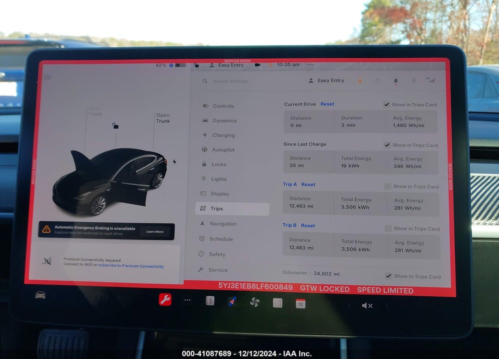 2020 TESLA MODEL 3 VIN: 5YJ3E1EB8LF600849