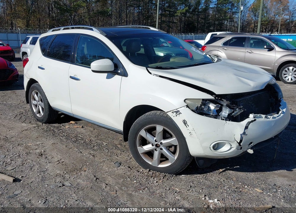 2009 NISSAN MURANO SL VIN: JN8AZ18W59W206213