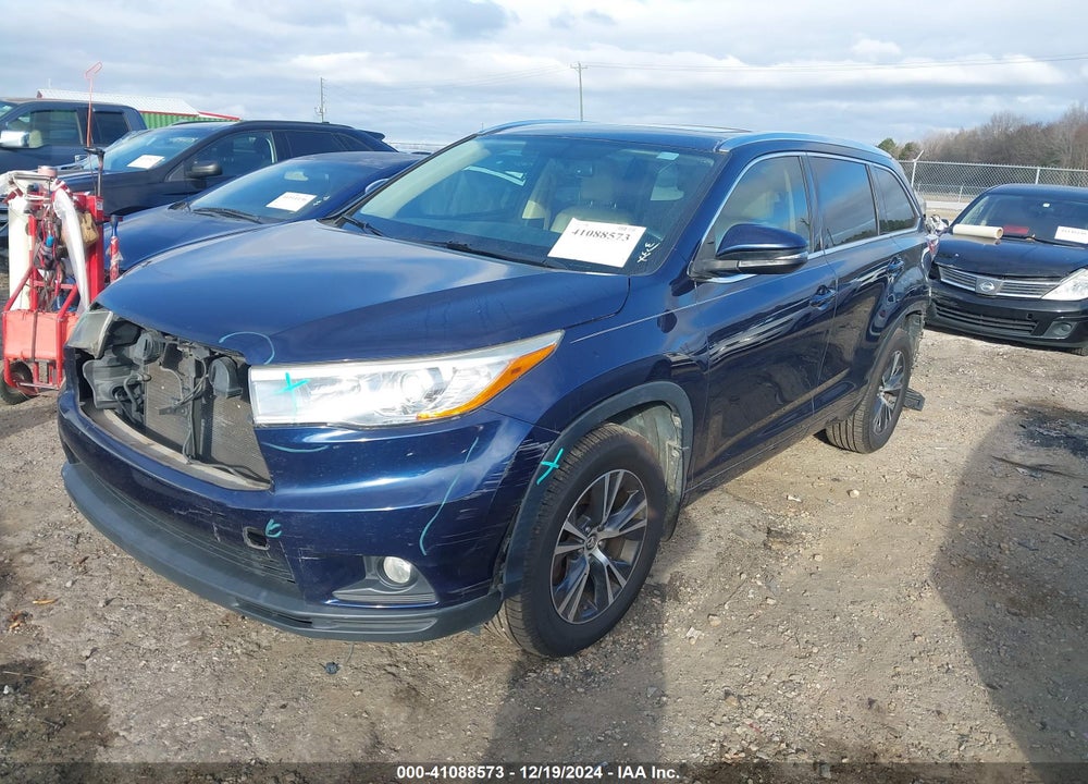 2016 TOYOTA HIGHLANDER XLE V6 VIN: 5TDJKRFH5GS317070