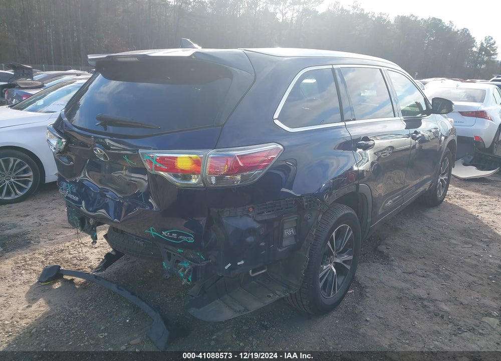 2016 TOYOTA HIGHLANDER XLE V6 VIN: 5TDJKRFH5GS317070