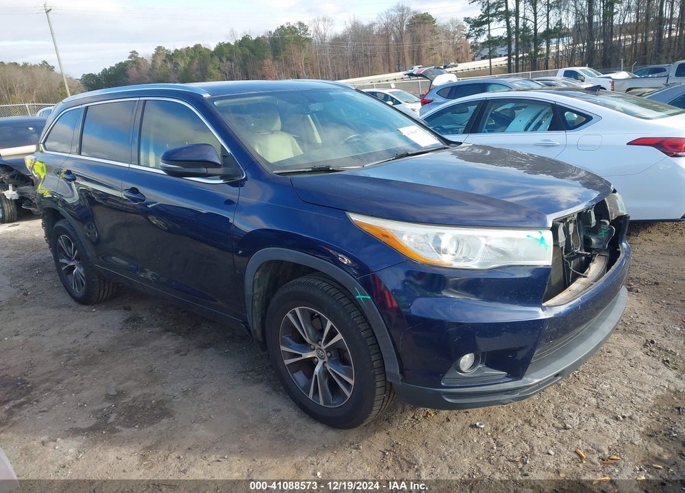 2016 TOYOTA HIGHLANDER XLE V6 VIN: 5TDJKRFH5GS317070