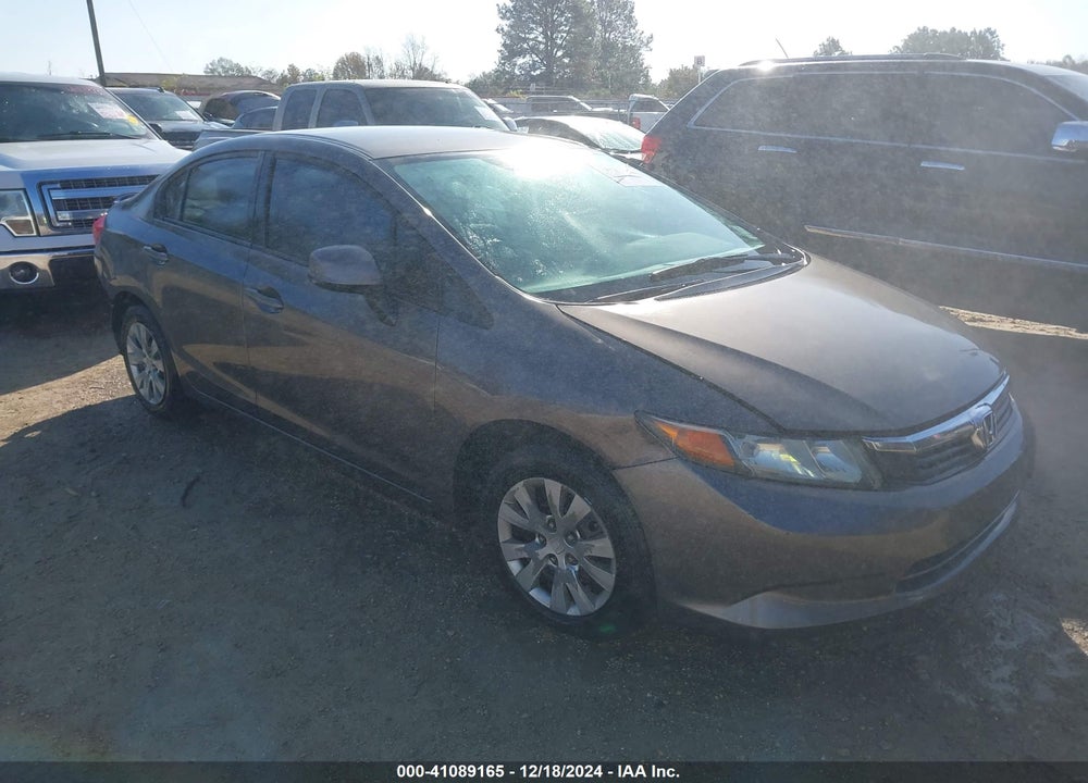 2012 HONDA CIVIC LX VIN: 19XFB2F51CE017503
