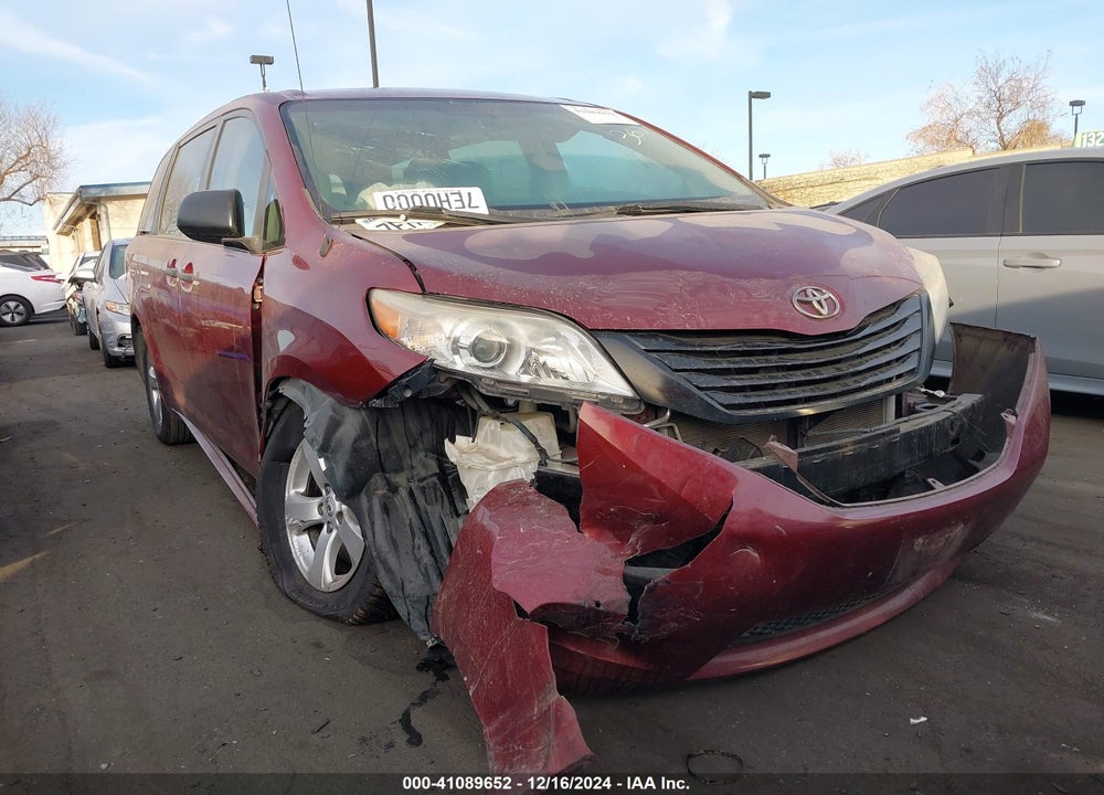2014 TOYOTA SIENNA L V6 7 PASSENGER VIN: 5TDZK3DC1ES450154
