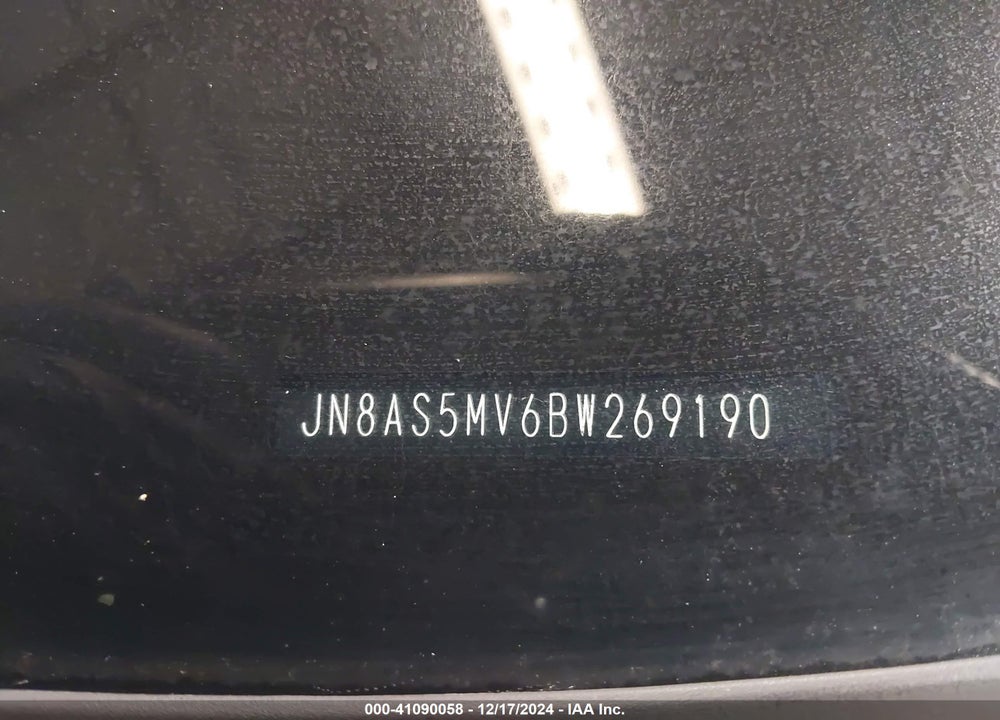 2011 NISSAN ROGUE SV VIN: JN8AS5MV6BW269190