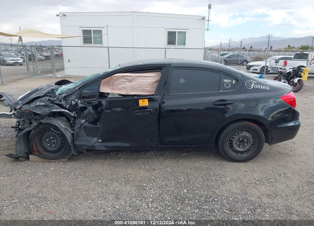 2012 HONDA CIVIC LX VIN: 19XFB2F57CE350837