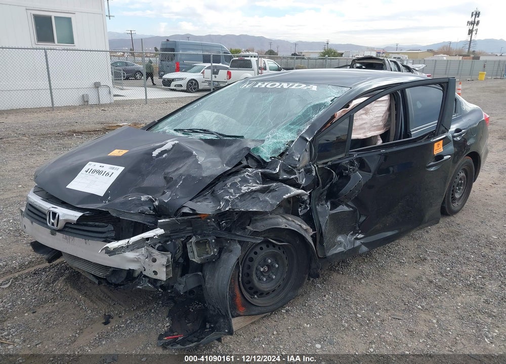 2012 HONDA CIVIC LX VIN: 19XFB2F57CE350837