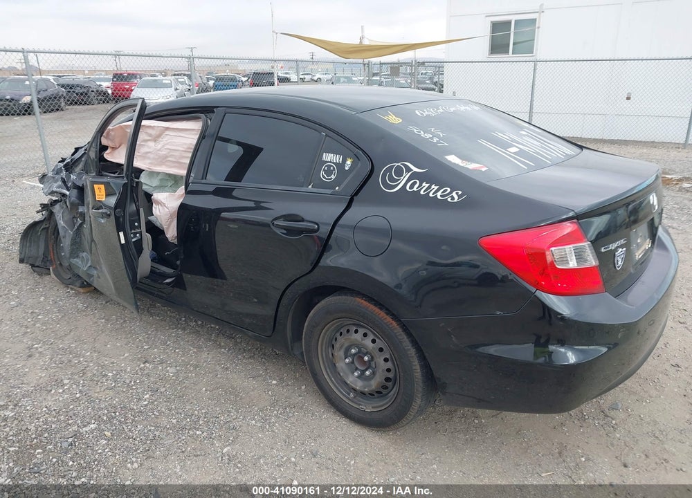 2012 HONDA CIVIC LX VIN: 19XFB2F57CE350837