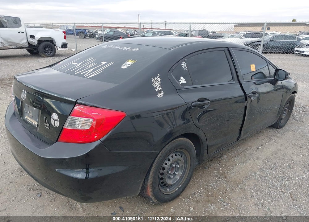 2012 HONDA CIVIC LX VIN: 19XFB2F57CE350837