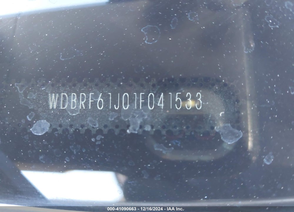 2001 MERCEDES-BENZ C 240 VIN: WDBRF61J01F041533