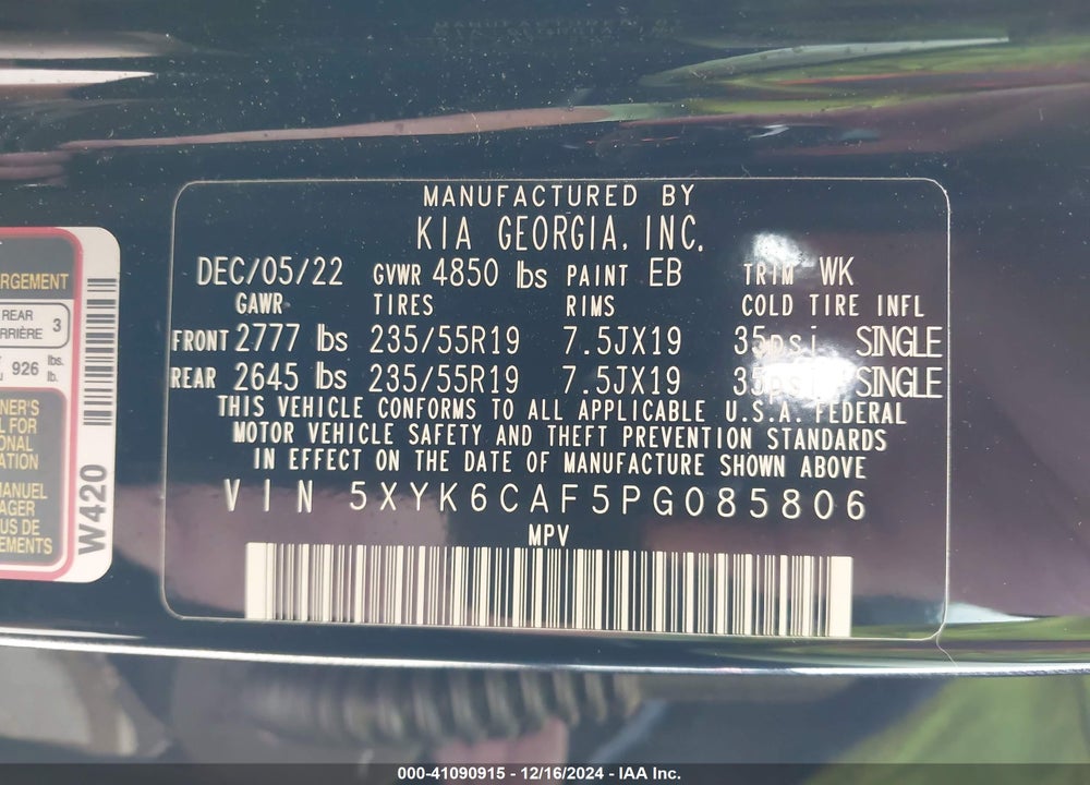 2023 KIA SPORTAGE X LINE VIN: 5XYK6CAF5PG085806