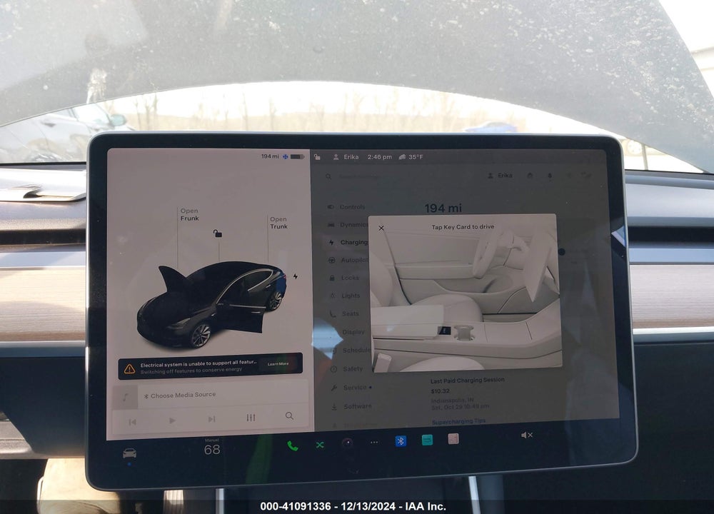 2019 TESLA MODEL 3 VIN: 5YJ3E1EB5KF194091