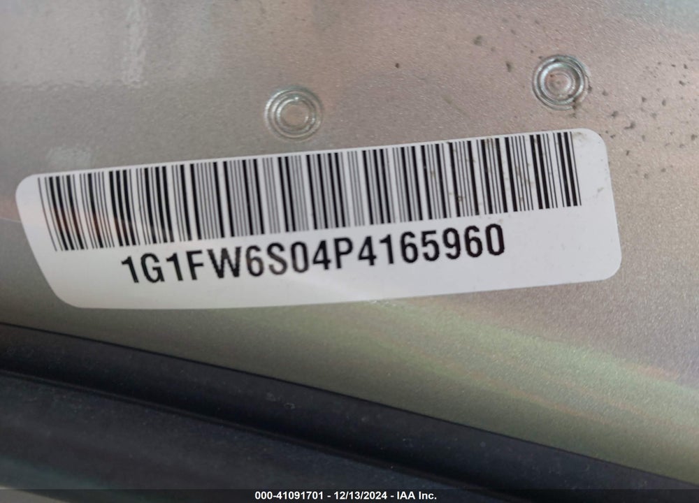 2023 CHEVROLET BOLT EV FWD 1LT VIN: 1G1FW6S04P4165960