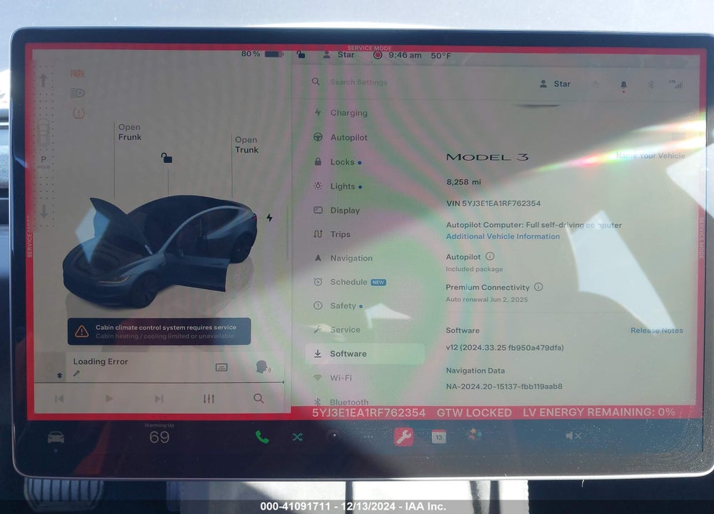 2024 TESLA MODEL 3 VIN: 5YJ3E1EA1RF762354