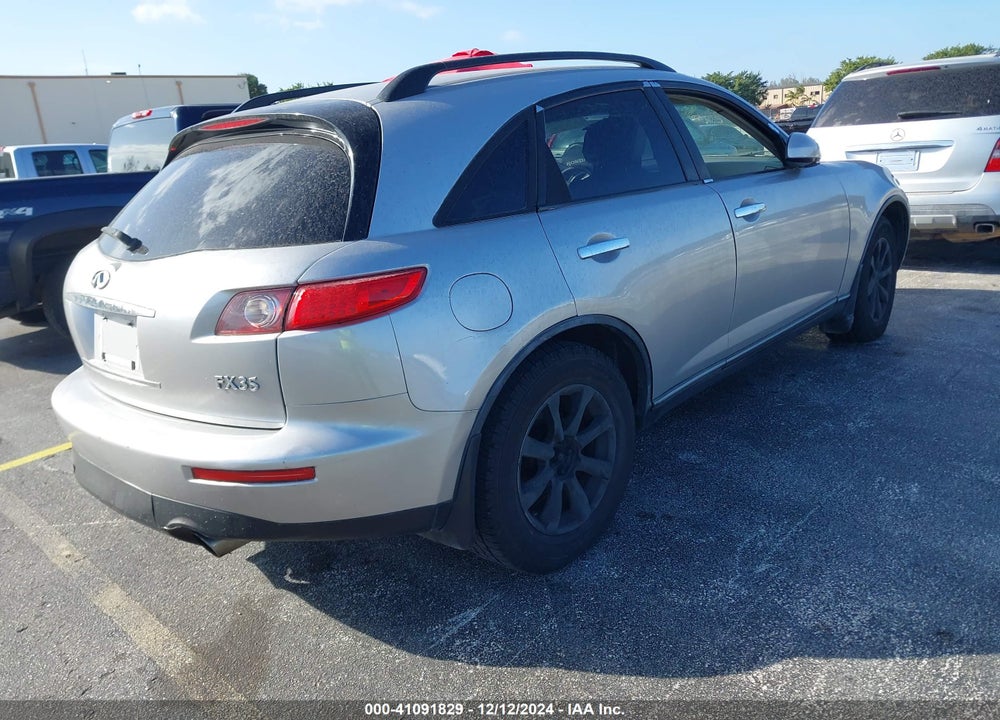 2005 INFINITI FX35 VIN: JNRAS08W25X201016
