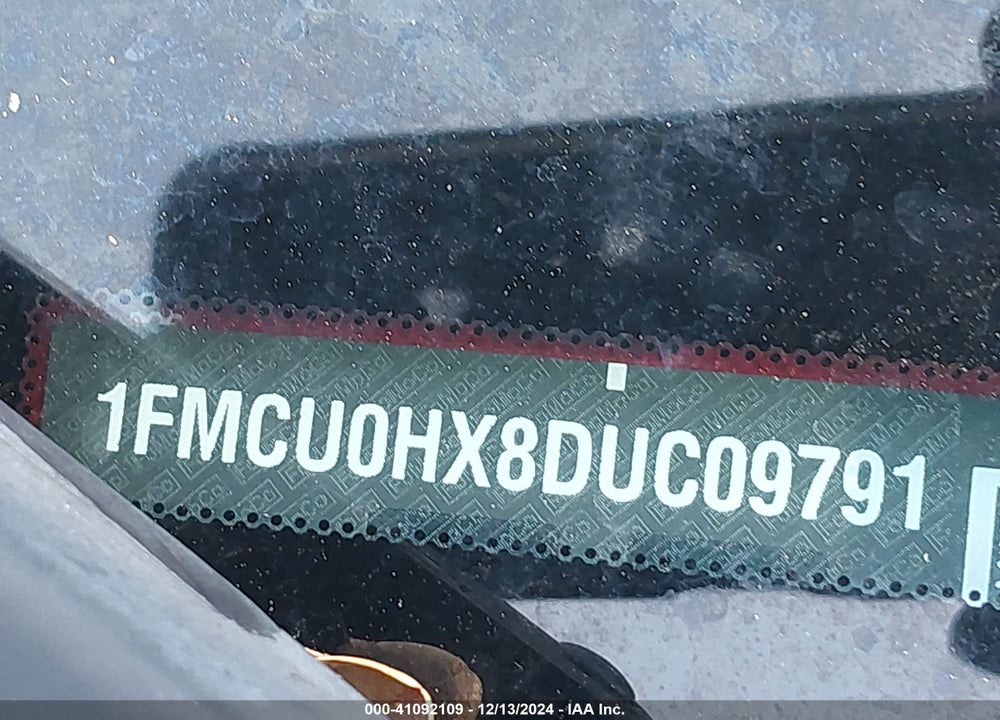 2013 FORD ESCAPE SEL VIN: 1FMCU0HX8DUC09791