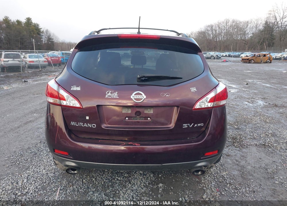 2013 NISSAN MURANO SV VIN: JN8AZ1MW9DW310489